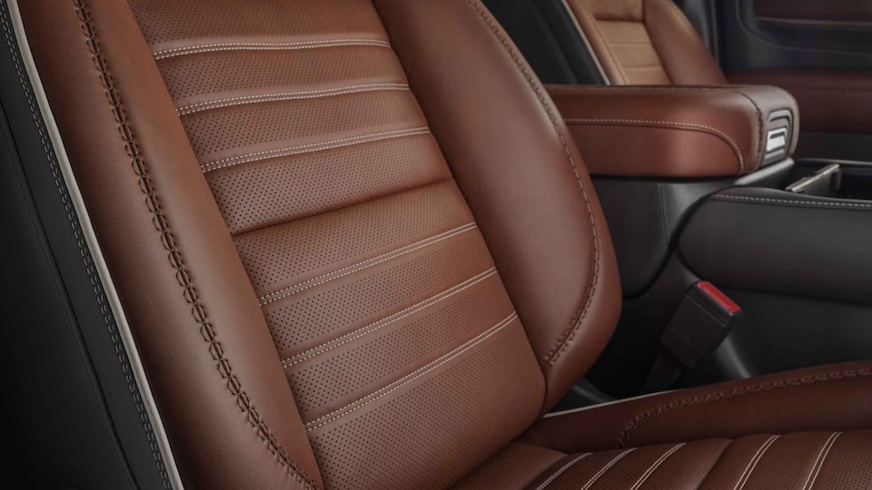 Yukon Denali Brown Leather Interior with Ventilated Driver And Front-Passenger Perforated Leather Seating