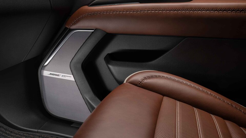 Close Up Shot of Passenger Door Bose Speaker Inside the Yukon Denali