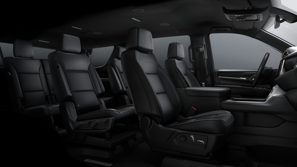 The Jet Black Interior Seating on the GMC Yukon Denali