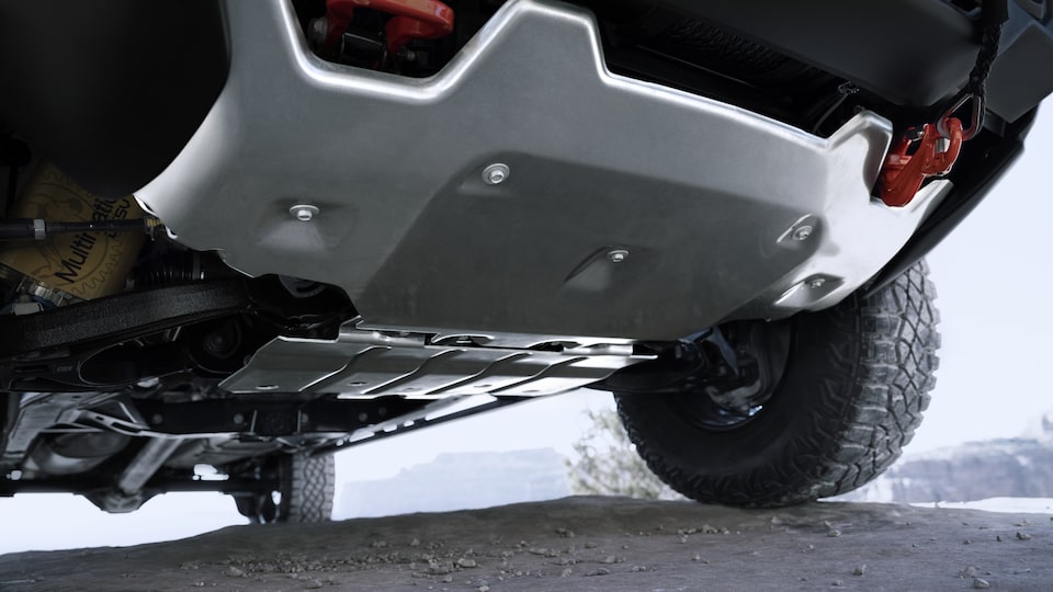 The Underneath Skid Plate of the new GMC Canyon AT4X