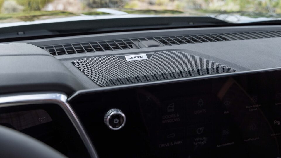 A Closeup on the Bose Speaker in the Interior of the GMC Canyon Denali