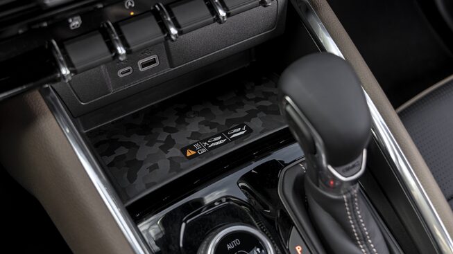 Closeup on the Gear Shift of the GMC Canyon Denali