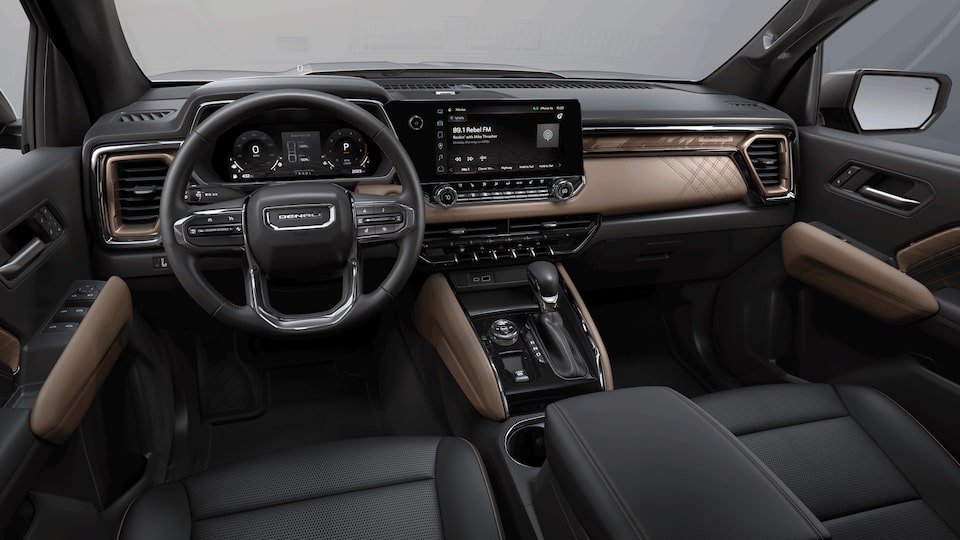 The GMC Canyon Denali Jet Black Leather Interior