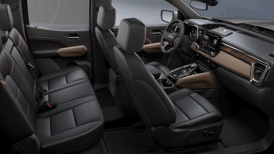 The Jet Black Leather Interior on the GMC Canyon Denali