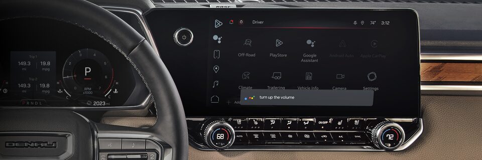 The Google Built-In Feature on the Display of the GMC Canyon Denali
