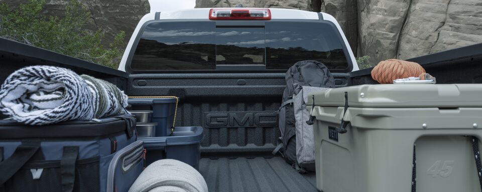 A Fully Loaded Cargo Bed of the GMC Canyon AT4