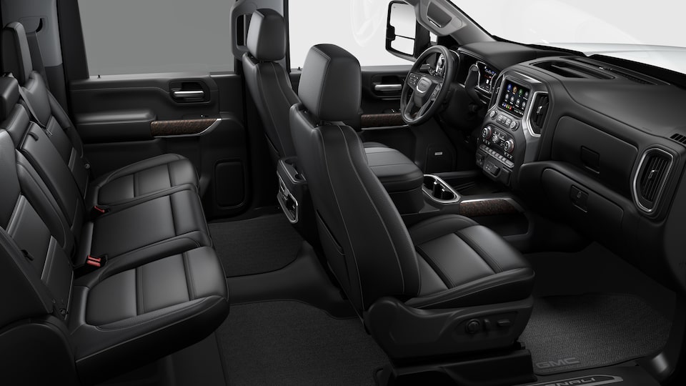 The GMC Sierra Jet Black Interior 