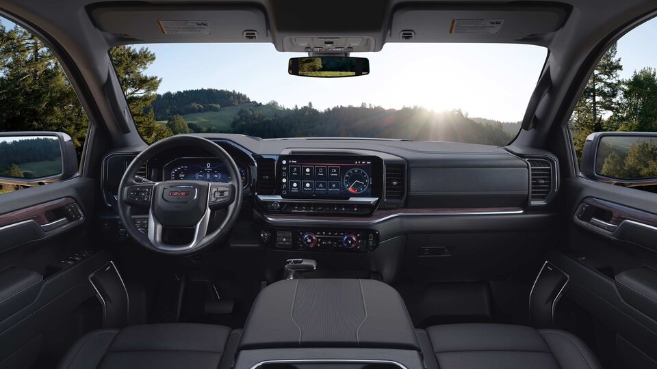 The Technology Packed Rear Passenger Perspective of the GMC Sierra