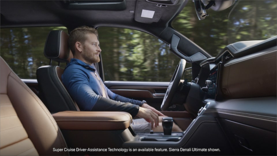 The 2024 GMC Sierra LD Steering Wheel Showcasing the SuperCruise Feature