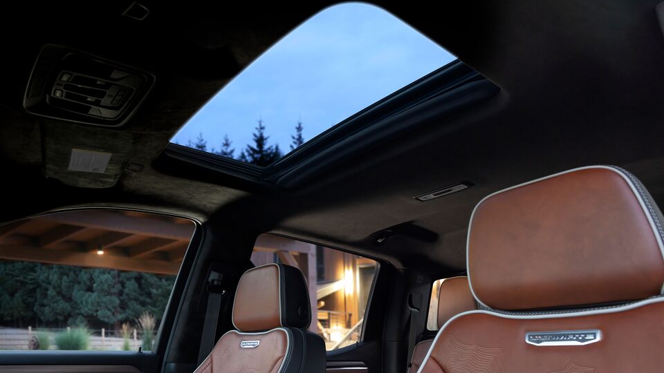Denali Ultimate Metal Badging on Front Seatbacks