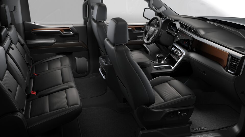 The Luxurious Jet Black Interior of the Sierra Denali 