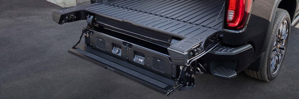The Multi-Pro Tailgate of the Sierra Denali in Action