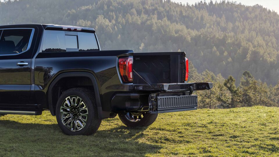 1 of 6 Convenient Functions of the 2023 Sierra LDs MultiPro Tailgate
