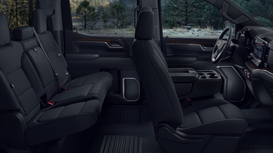 The Jet Black Interior Option of the Sierra 1500