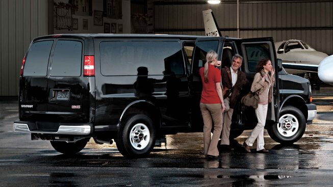 2023 GMC Savana Passenger Van with Rear View with passengers