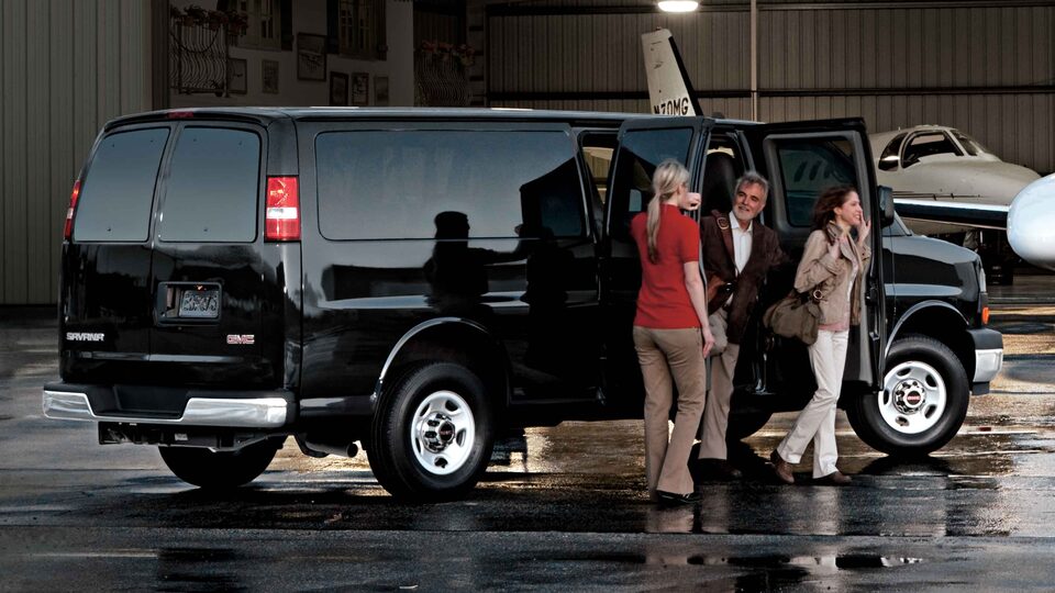 2022 GMC Savana Passenger Van with Rear View with passengers