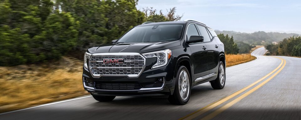 The Black GMC Terrain Driving On-Road