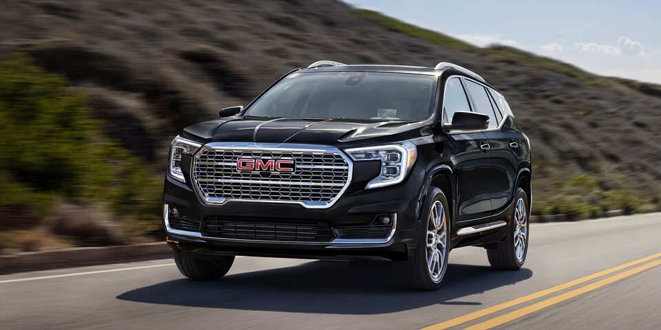 The Stunning GMC Terrain in Black Driving On-Road