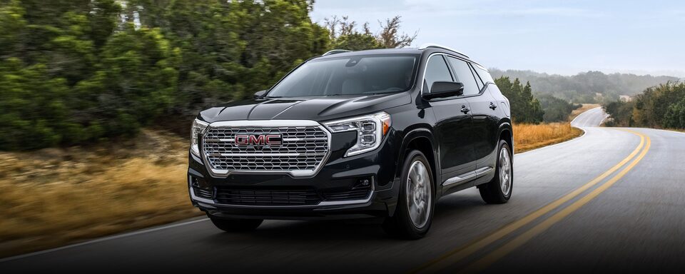 The Black GMC Terrain Driving On-Road