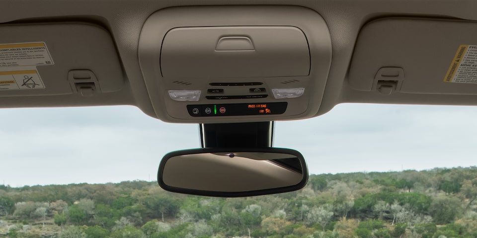 Close-Up of the Rear View Mirror in the GMC Terrain