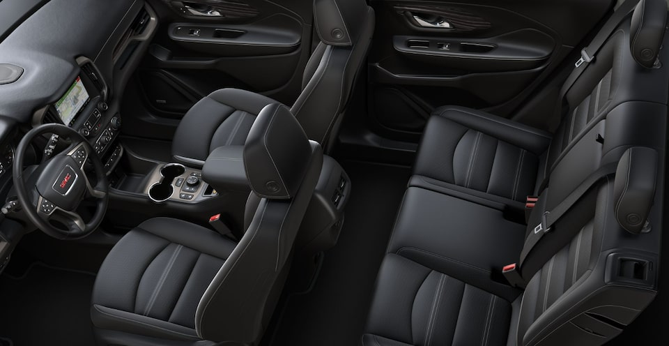 An Aerial Shot of the GMC Terrain Jet Black Interior