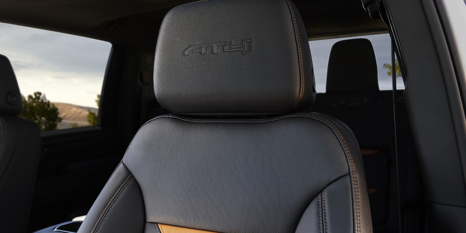 The Bold Stitching of the Sierra HD AT4 Headrest