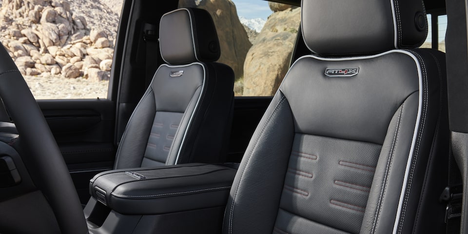 The Comfortable and Masterfully Crafted Driver & Passenger Seating of the Sierra HD AT4
