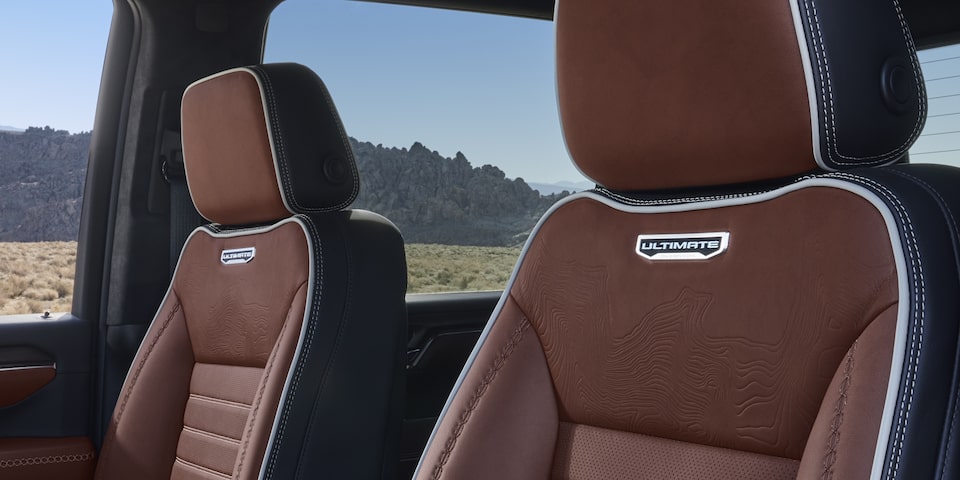 The Stylish Interior of the Sierra HD Denali with the Iconic Denali Badging