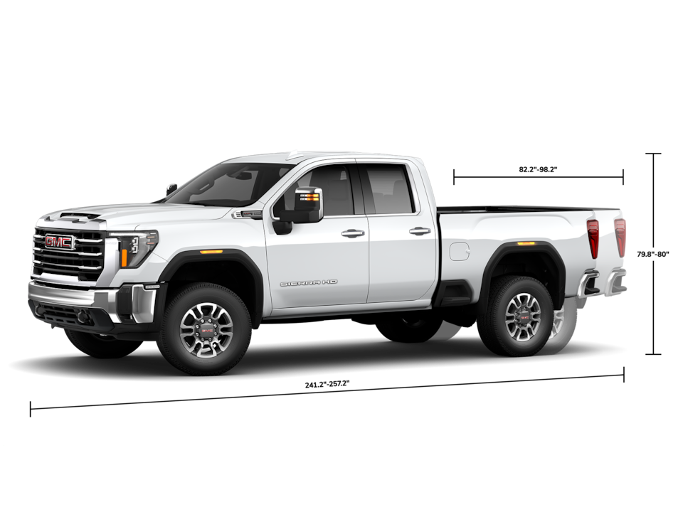 A Specifications Shot of the GMC Sierra HD SLT 2500 Double Cab