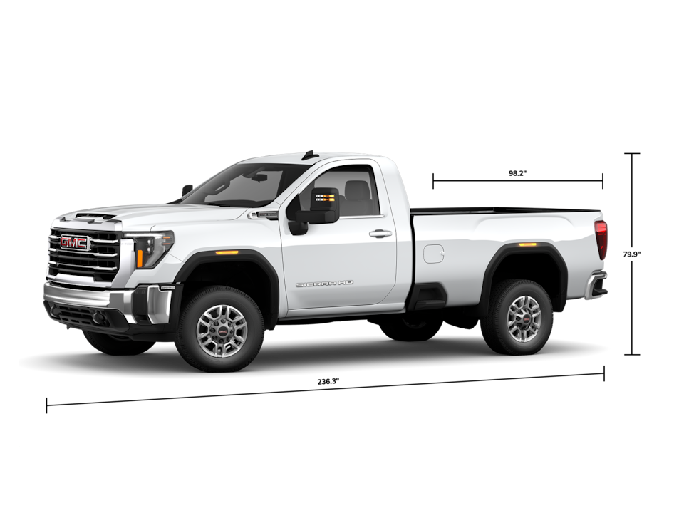 A Specifications Shot of the GMC Sierra HD SLT 2500 Regular Cab