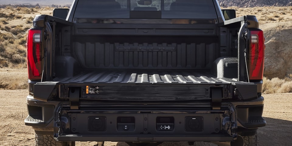 The Open Trunk and Cargo Space on the GMC Sierra HD