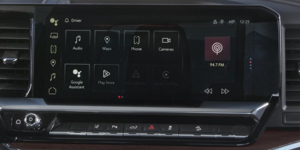 A Close-Up on the GMC Sierra HD Infotainment System Menu