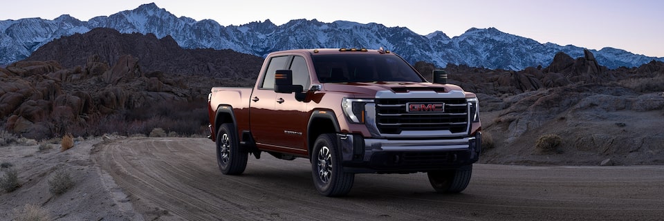 The GMC Sierra HD Pro Parked Off-Road on Dirt