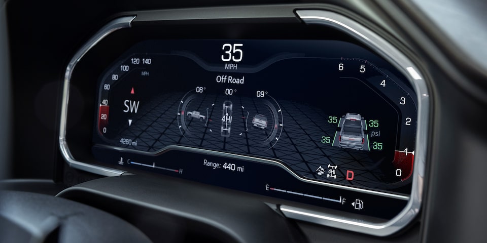 View of the Touchscreen Infotainment System in the GMC Sierra 1500 AT4