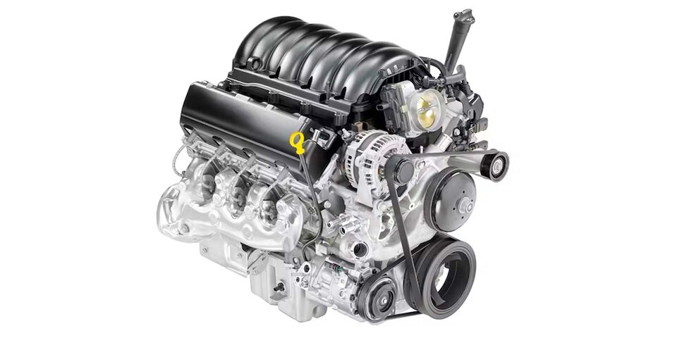 Close-Up of the 6.2 V8 Engine