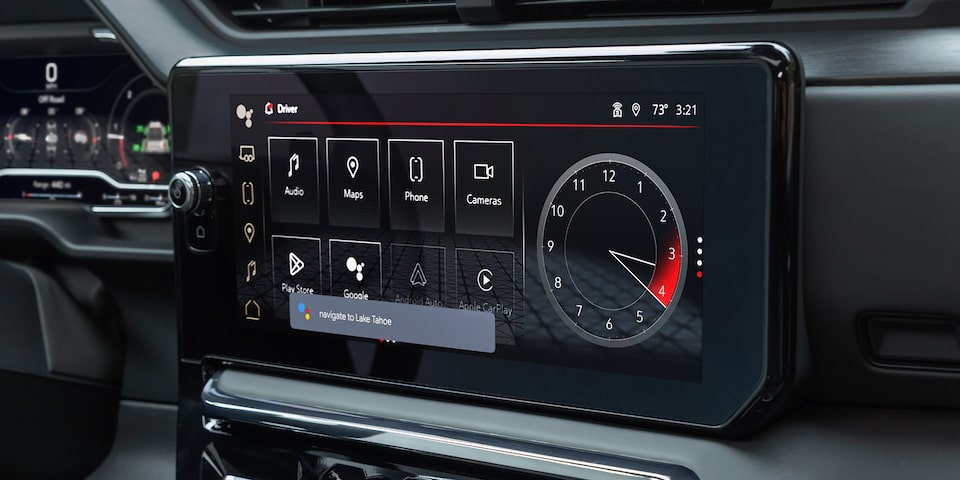 Close-Up on the Homescreen on the GMC Sierra LD Infotainment System