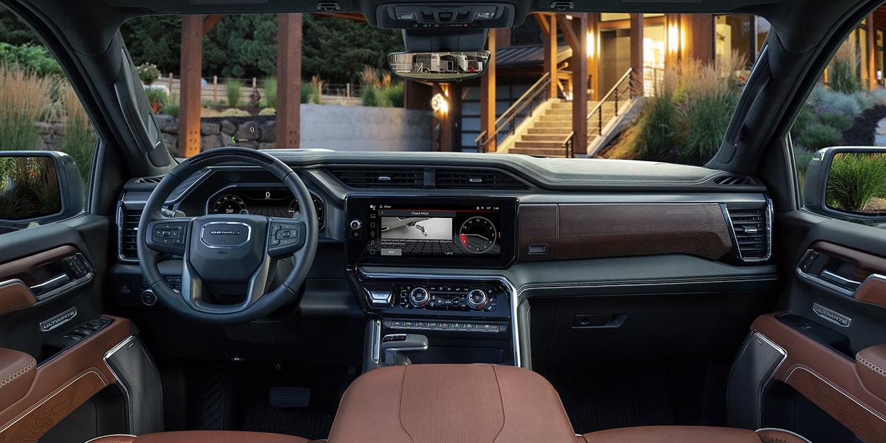 Close-Up on the GMC Sierra LD Denali Leather Seating