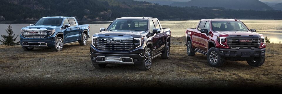 A Lineup of the Available Trims of the GMC Sierra LD