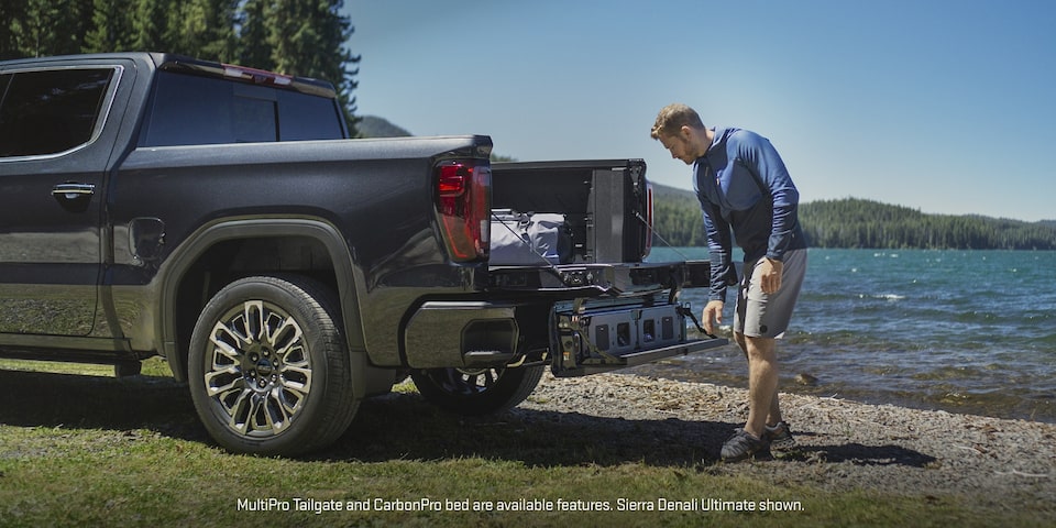 A Rear Shot of the MultiPro Tailgate on the GMC Sierra LD