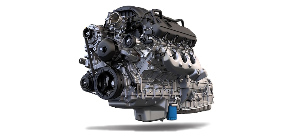 The 5.3L Engine on the GMC Sierra LD Denali