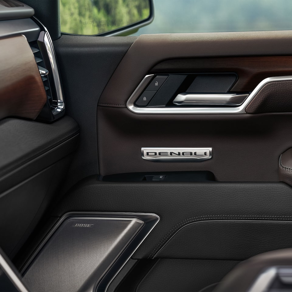 Close-Up on the Interior Door Panel on the GMC Sierra LD