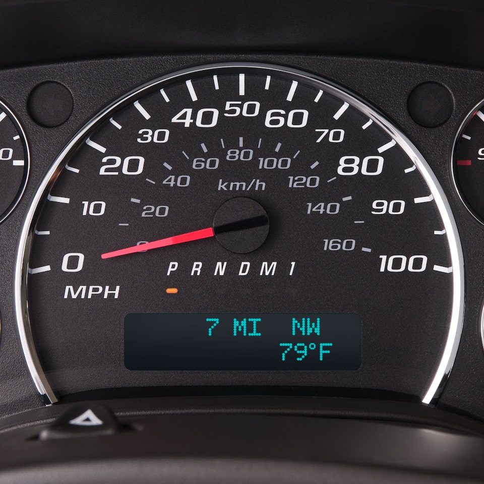 Close-Up on the Speedometer of the GMC Savana Passenger