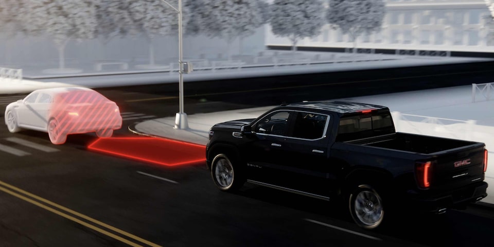A Safety Forward Collision Alert and Automatic Emergency Braking Infographic