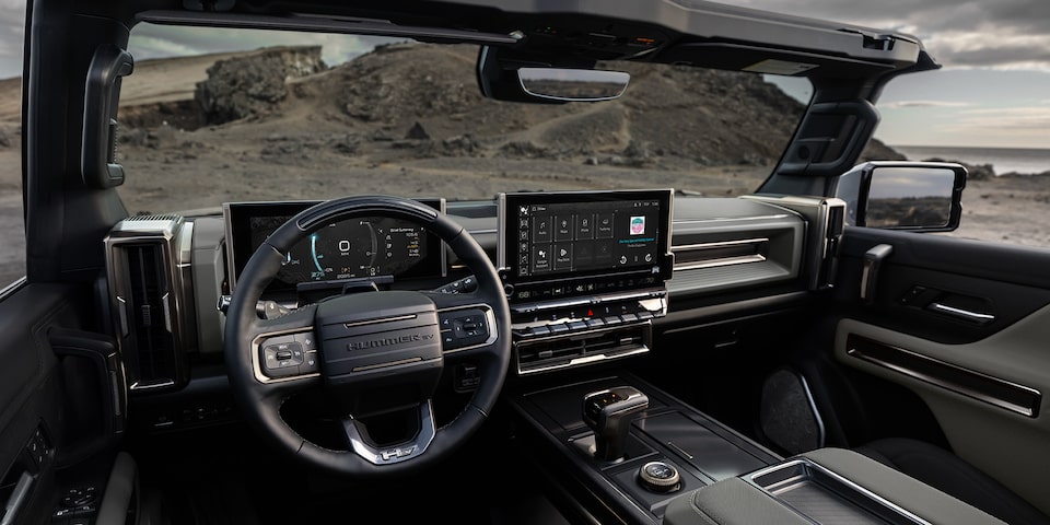 Interior View of the Dashboard in the 2025 GMC Hummer EV Pickup Truck
