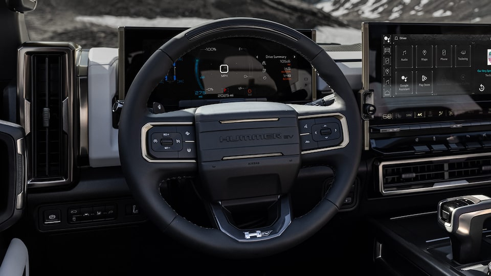Close-Up View of the 2025 Hummer EV In-Vehicle Apps Menu on the Infotainment Screen