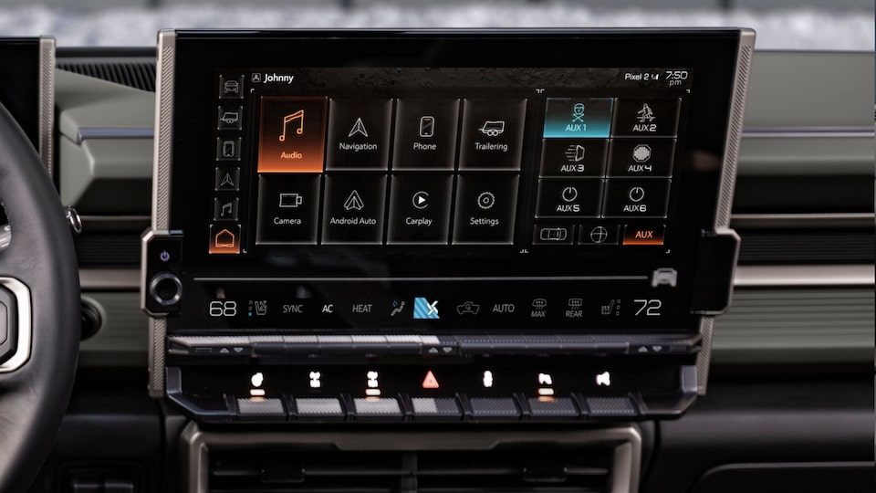 Close-Up View of the 2025 Hummer EV's eTrunk Storage for Modular Sky Panels