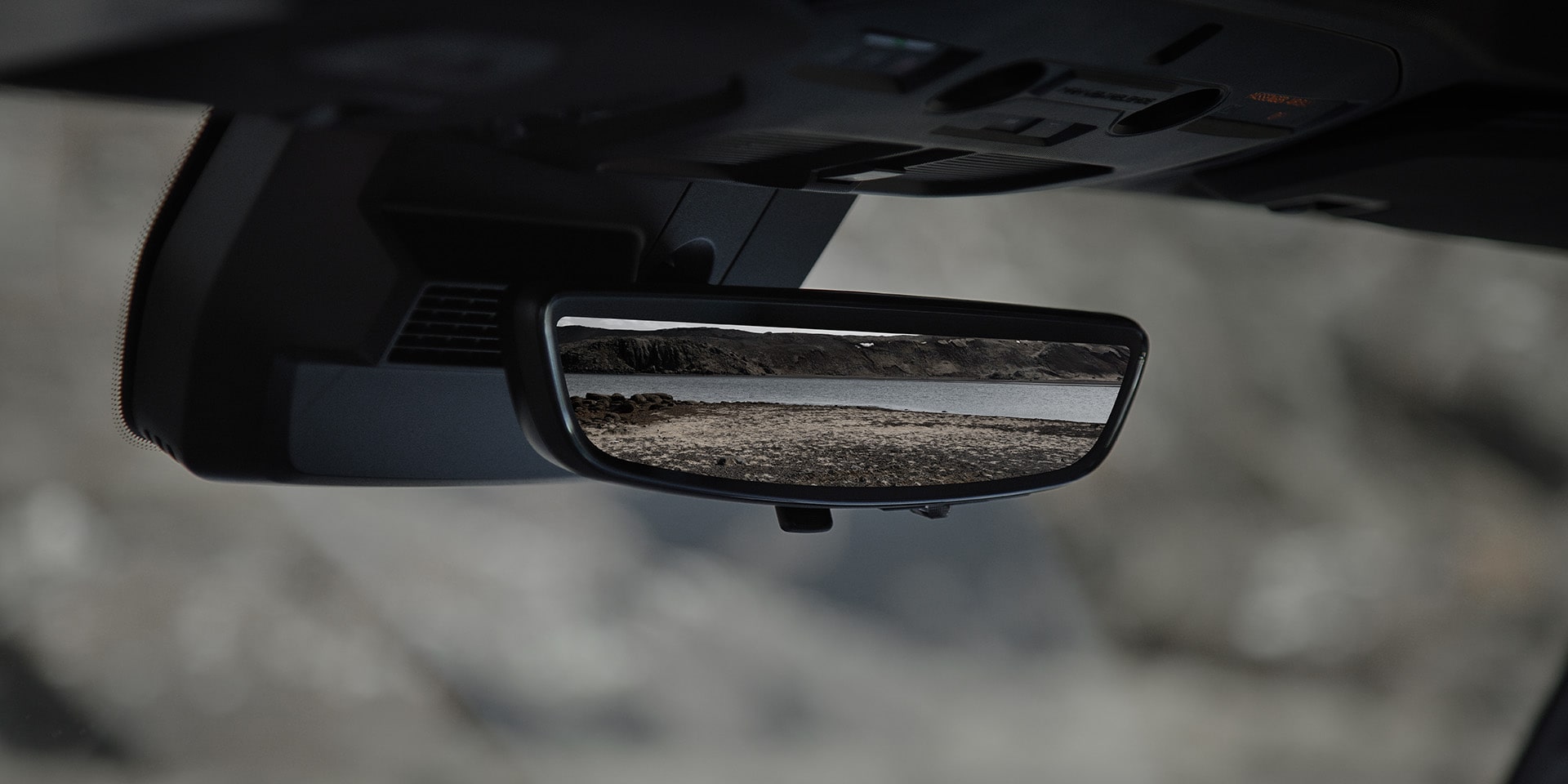 Hummer EV SUV rear-view mirror
