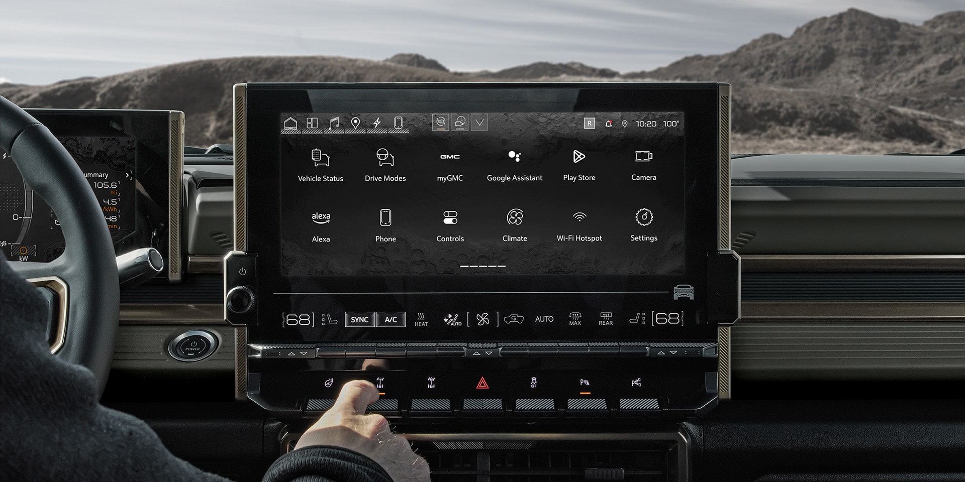 Hummer EV SUV touchscreen display