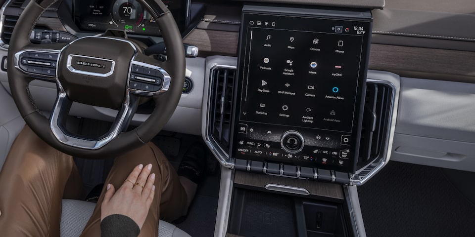 Interior View of the Driver Using Super Cruise Hand-Free Driving Technology