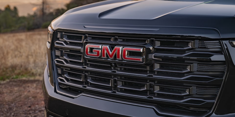 Close-up of the Grille on the GMC Acadia